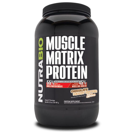 NutraBio Protein Powders Chocolate Peanut Butter Bliss NutraBio Muscle Matrix Protein 2lbs