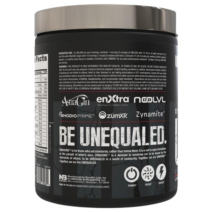 Unbound Pre-Workouts Unbound Unload 20 Servings