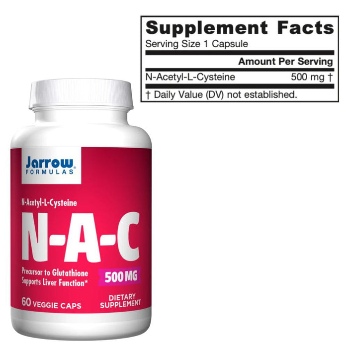 Jarrow Formulas Vitamins & Minerals Jarrow NAC 500mg 60 Capsules