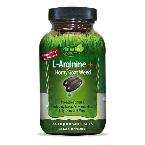 Irwin Naturals Specialty Health Products Irwin Naturals L-Arginine + Horny Goat Weed 75 Gels