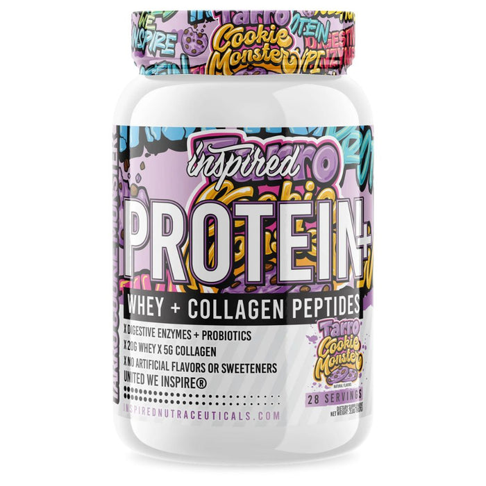 Inspired Nutraceuticals Protein Powders Tarro Cookie Monster Inspired Protein+ Collagen & Probiotics 28 Servings