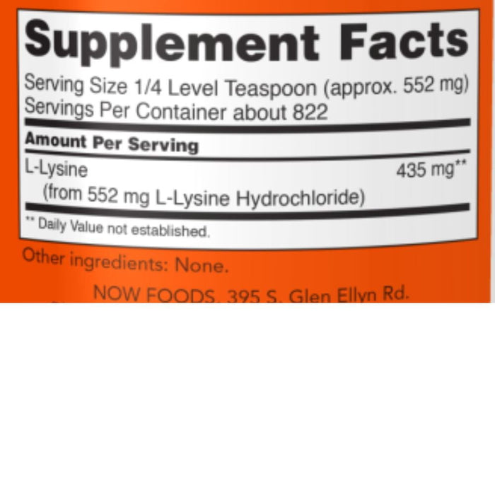 Now Foods Vitamins, Minerals, Herbs & More Now Foods Lysine Powder 1 Lb