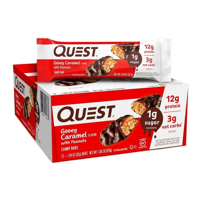 Quest Nutrition Bars Quest Gooey Caramel with Peanuts Candy Bars 12/Box