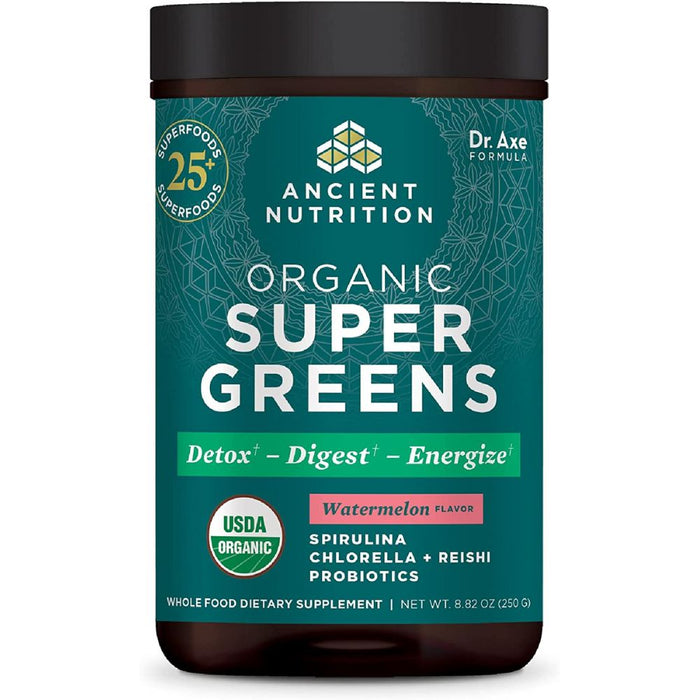 Ancient Nutrition Digestive Health Watermelon Ancient Organic Super Greens 25 Servings