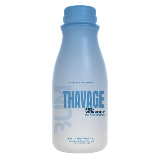 Raw Drinks Blue Razz Raw CBUM Thavage Ready To Drink (RTD Preworkout 12 Case