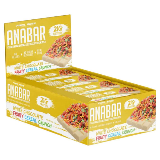 Anabar Bars White Chocolate Fruity Cereal Crunch The Anabar Protein Bar 12 Box