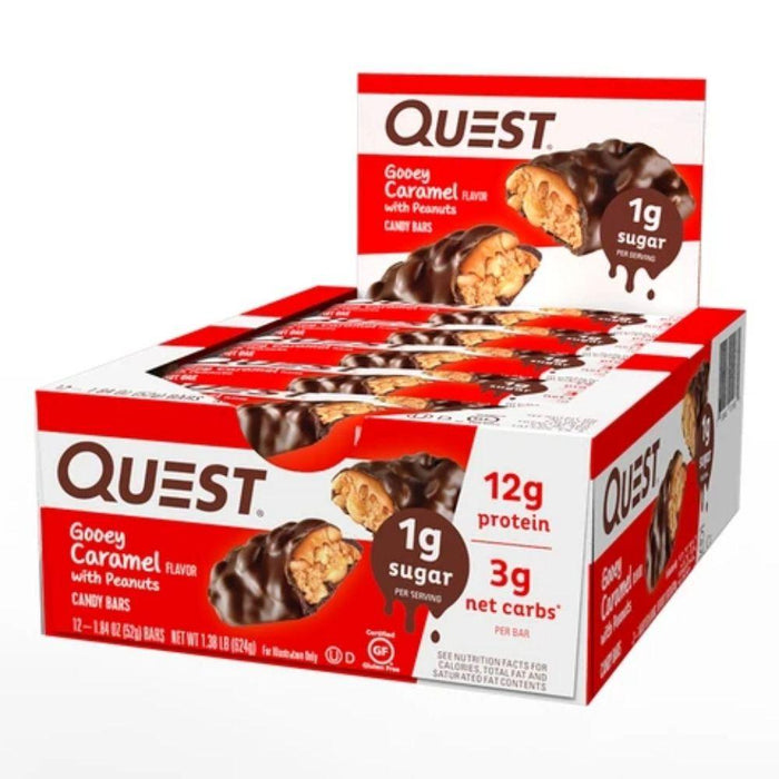 Quest Nutrition Bars Quest Gooey Caramel with Peanuts Candy Bars 12/Box