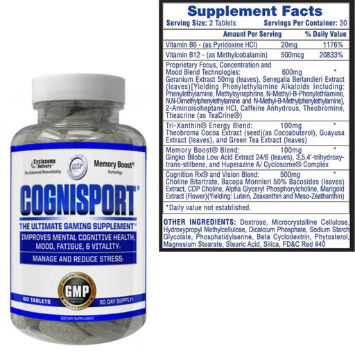 Hi-Tech Pharmaceuticals Nootropics HTP Cognisport 60T