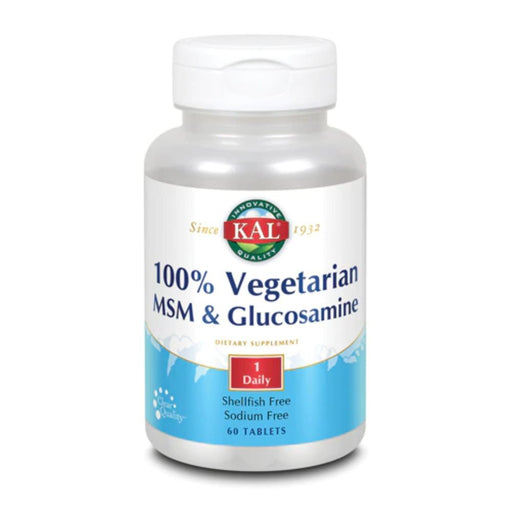 Kal Vitamins & Minerals KAL MSM & Glucosamine 100% Vegetarian 60ct