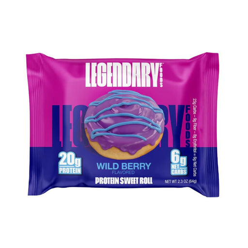 Legendary Foods Juices Wild Berry Legendary Foods Protein Sweet Roll 8/Box