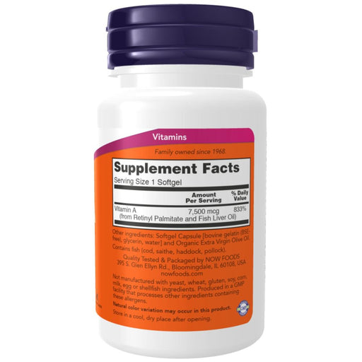 Now Foods Vitamins, Minerals, Herbs & More Now Foods Vitamin A 25000 IU 100 Softgels