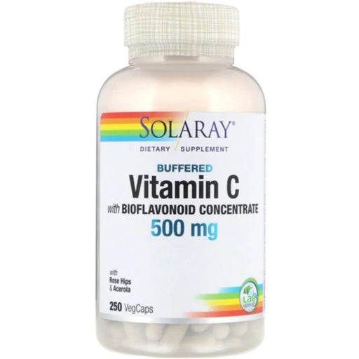 Solaray Vitamins & Minerals SOL Buffered Vitamin C w Bioflavonoid Concentrate 500mg 250VC