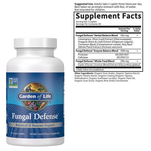 Garden of Life Vitamins, Minerals, Herbs & More Garden of Life Fungal Defense 84 Capsules