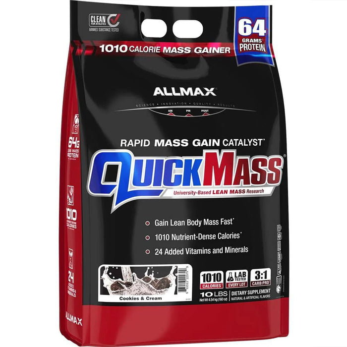 Allmax Nutrition Meal Replacement Powders Cookies & Cream Allmax QuickMass Mass Gainer 10lbs