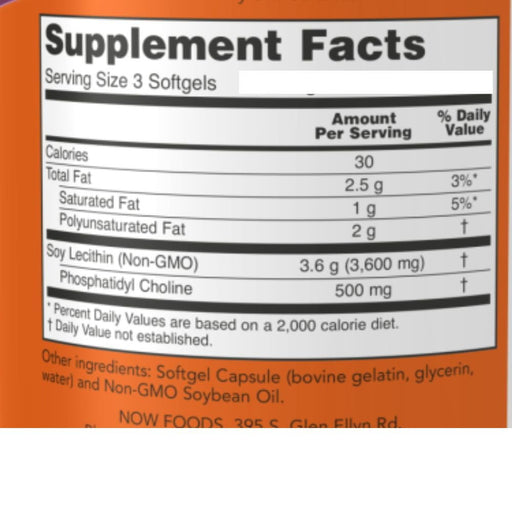 Now Foods Vitamins, Minerals, Herbs & More Now Foods Lecithin 1200 Mg 200 Softgels