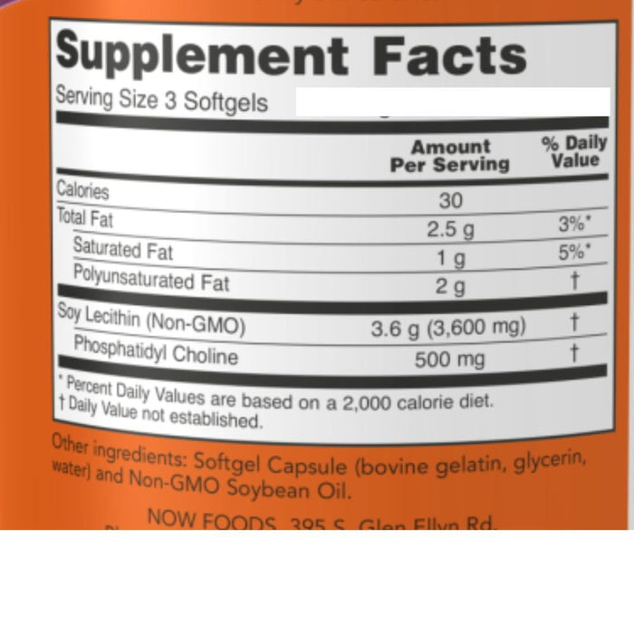 Now Foods Vitamins, Minerals, Herbs & More Now Foods Lecithin 1200 Mg 200 Softgels