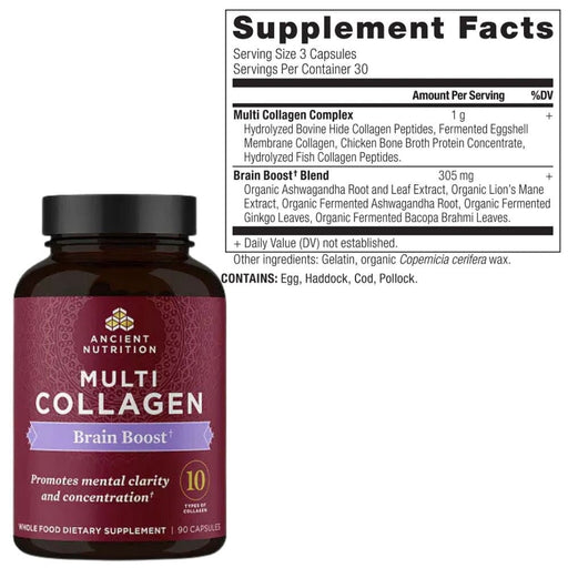 Ancient Nutrition Joint Aid Ancient Nutrition Multi Collagen Brain Boost 90 Capsules