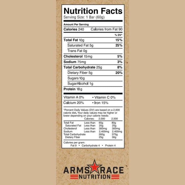 Arms Race Nutrition Bars Arms Race Foundation Bars 12 Box