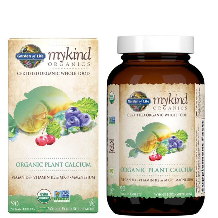 Garden of Life Vitamins, Minerals, Herbs & More MyKind Organics Calcium 180 Tabs