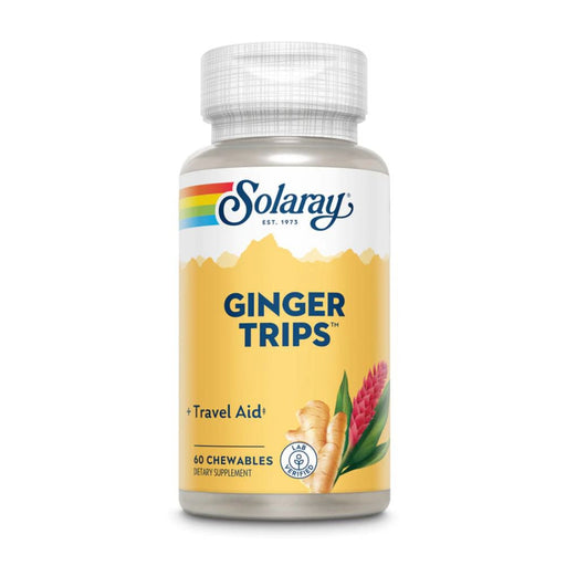 Solaray Vitamins, Minerals, Herbs & More Solaray Ginger Trips 67mg 60 Chewable Wafers