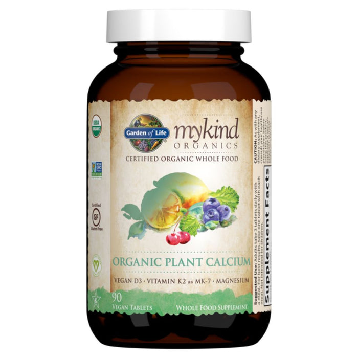 Garden of Life Vitamins, Minerals, Herbs & More MyKind Organics Calcium 180 Tabs