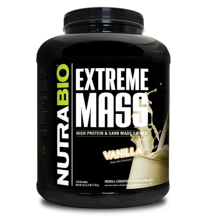 NutraBio Meal Replacement Powders Vanilla NutraBio Extreme Mass 6lbs