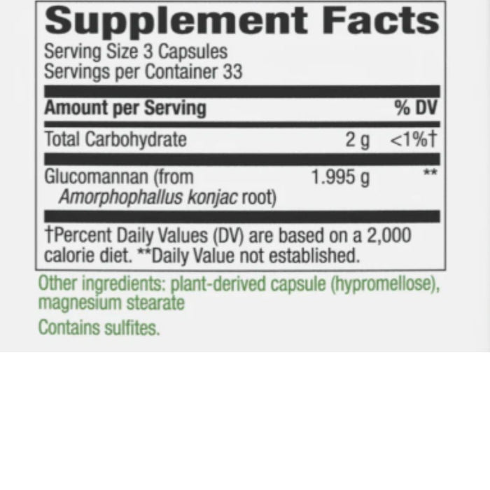 Nature's Way Vitamins, Minerals, Herbs & More Nature's Way Glucomannan 100 Capsules