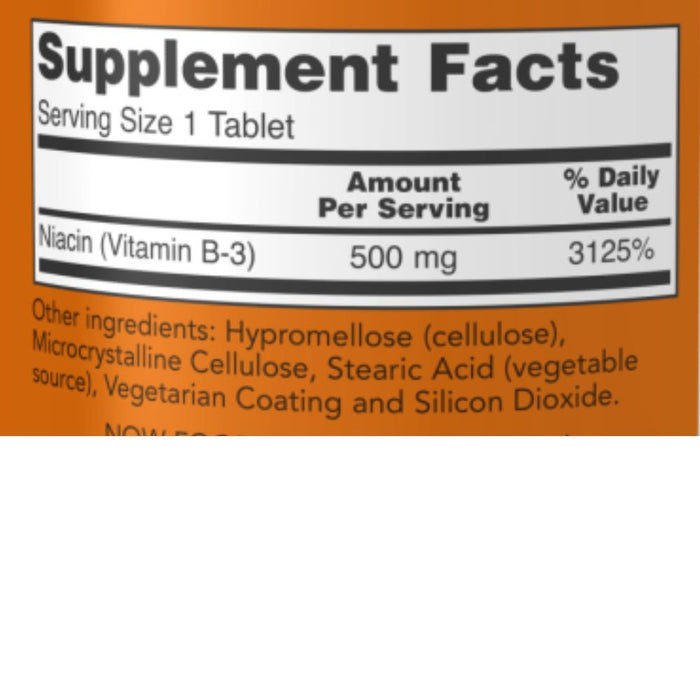 Now Foods Vitamins, Minerals, Herbs & More Now Foods Sustained Release Niacin 500mg 250 Tablets