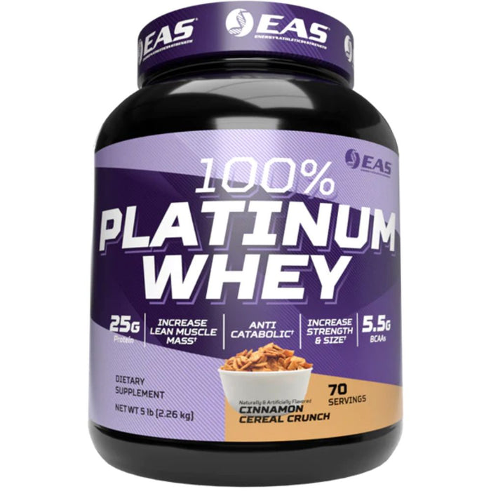 EAS Protein Powders Cinnamon Cereal Crunch EAS 100% Platinum Whey 5lb