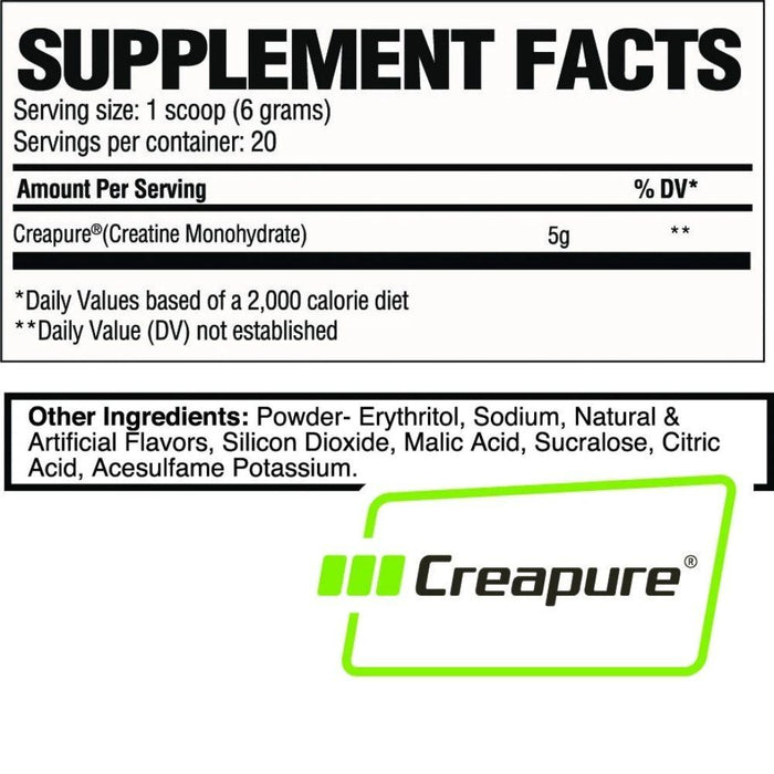 Raw Creatine RAW Creatine Unflavored 30 Servings