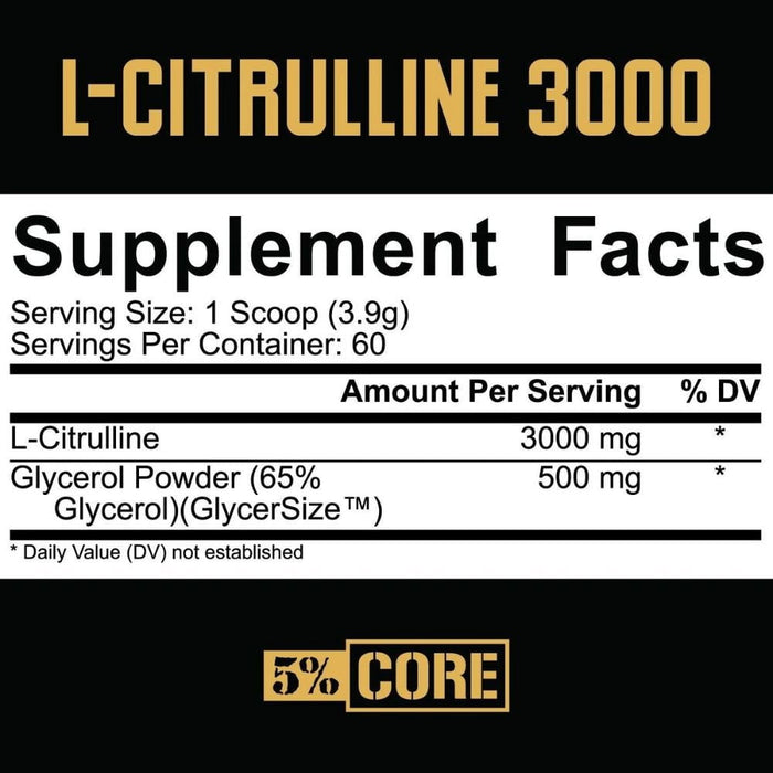 5% Nutrition Nitric Oxide 5% L-Citrulline 3000 60 Servings