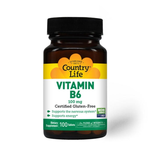 Country Life Vitamins & Minerals Country Life Vitamin B6 100mg 100 Tablets