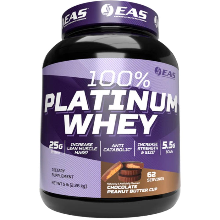 EAS Protein Powders Chocolate Peanut Butter Cup EAS 100% Platinum Whey 5lb