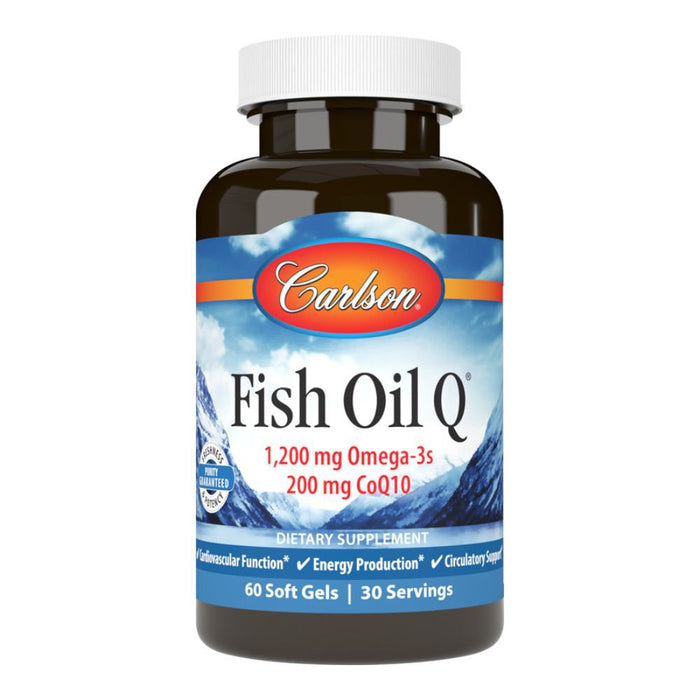 Carlson Vitamins & Minerals Carslon Fish Oil Q 60 Softgels