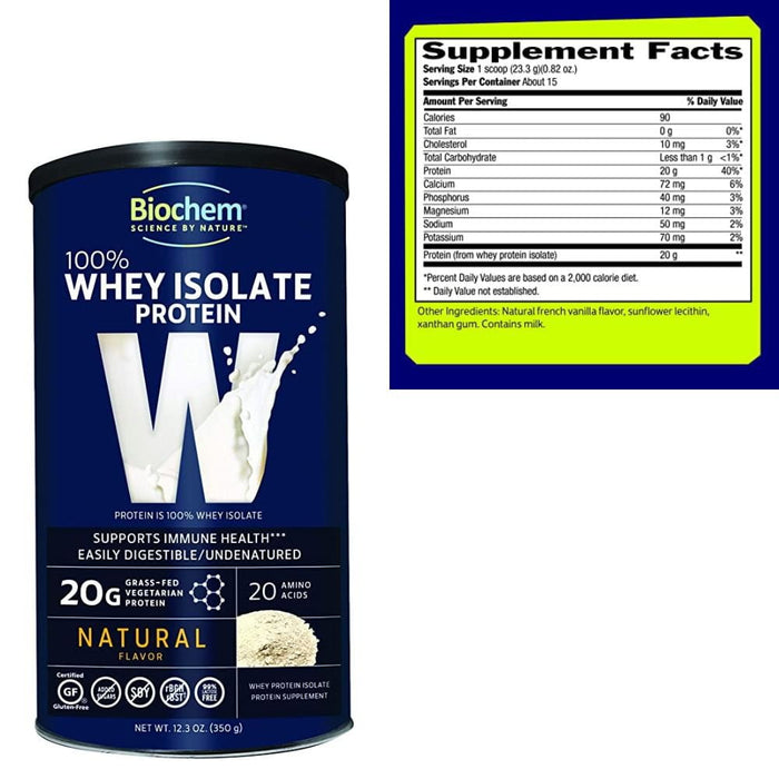 Biochem Sports Nutrition & More Biochem 100% Whey Natural 12.3oz