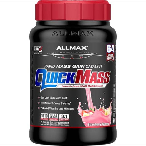 Allmax Nutrition Meal Replacement Powders Strawberry Banana Allmax QuickMass 3.5lbs