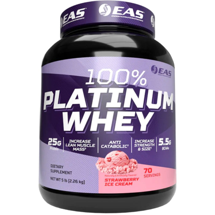 EAS Protein Powders Strawberry Ice Cream EAS 100% Platinum Whey 5lb