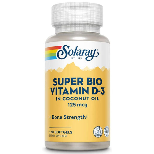 Solaray Vitamins & Minerals Solaray Vitamin D3 in Coconut Oil 5000IU 120 Softgels