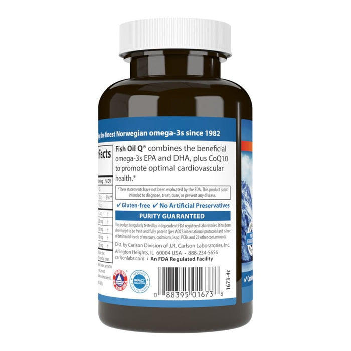 Carlson Vitamins & Minerals Carslon Fish Oil Q 60 Softgels