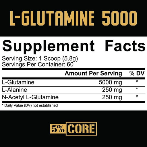 5% Nutrition Amino Acids 5% Nutrition Core Series Glutamine 5000