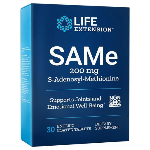 Life Extension Vitamins, Minerals, Herbs & More Life Extension SAMe (S-adenosylmethionine) 200 mg 30Tabs