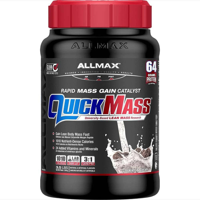 Allmax Nutrition Meal Replacement Powders Cookies & Cream Allmax QuickMass 3.5lbs