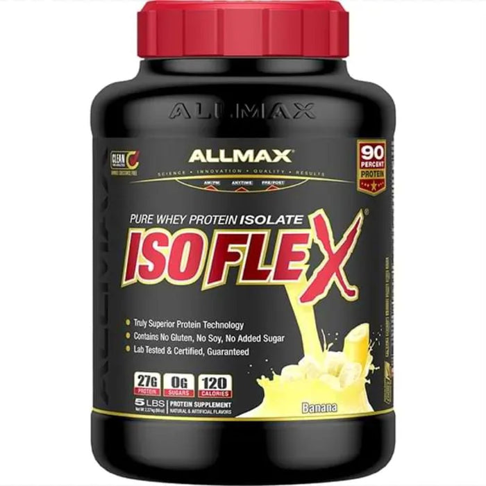 Allmax Nutrition Sports Nutrition & More Banana Allmax Nutrition IsoFlex Protein Isolate 5 Lbs