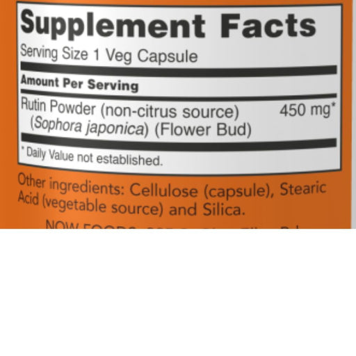 Now Foods Vitamins, Minerals, Herbs & More Now Foods Rutin 450 Mg 100 Capsules