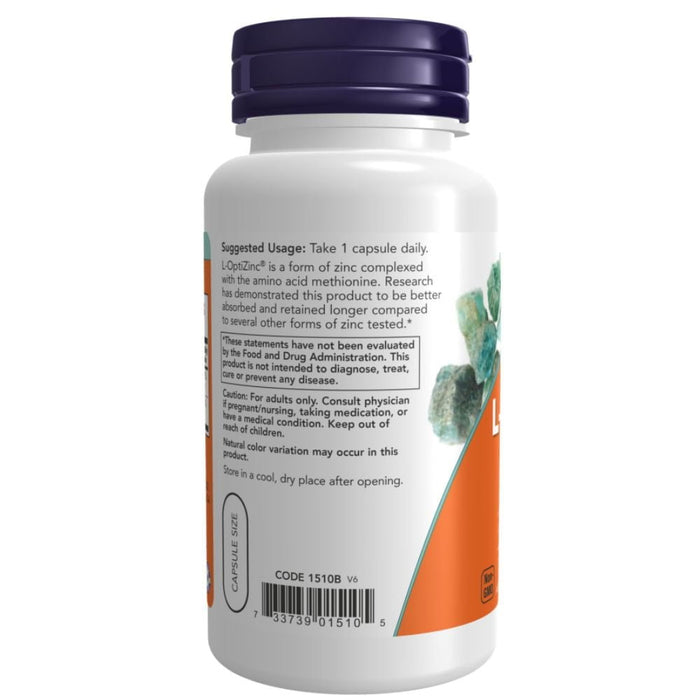 Now Foods Vitamins, Minerals, Herbs & More Now Foods L-Optizinc 30 Mg + Copper 100 Capsules