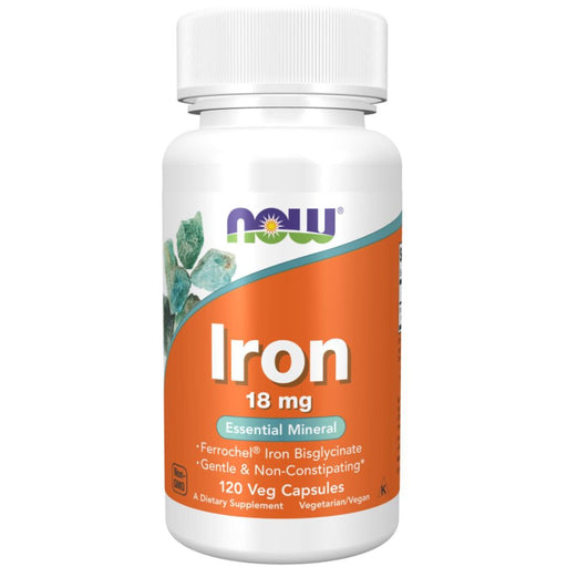 Now Foods Vitamins, Minerals, Herbs & More Now Foods Iron 18mg 120 Capsules