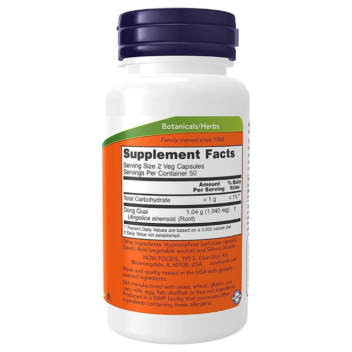 Now Foods Vitamins, Minerals, Herbs & More Now Foods Dong Quai 520 Mg 100 Capsules