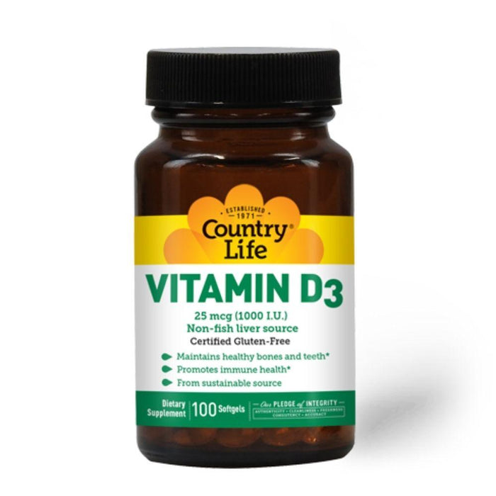 Country Life Vitamins & Minerals Country Life Vitamin D3 1,000IU 200 Softgels