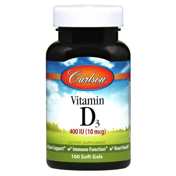 Carlson Vitamins & Minerals Default Carlson Vitamin D 400 IU Softgels (1778637701164)