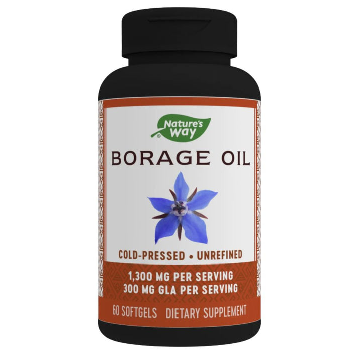 Nature's Way Vitamins, Minerals, Herbs & More Nature's Way Efa Gold Borage Oil 1300mg with 312mg GLA 60 Gels